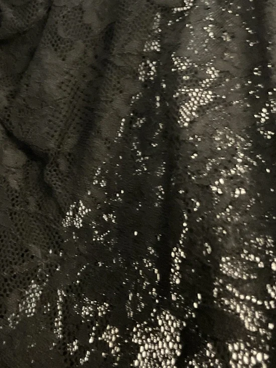 🤩SHEIN Women’s Black Lace Elastic Waist Straight pants - size 6 - Picture 8 of 9